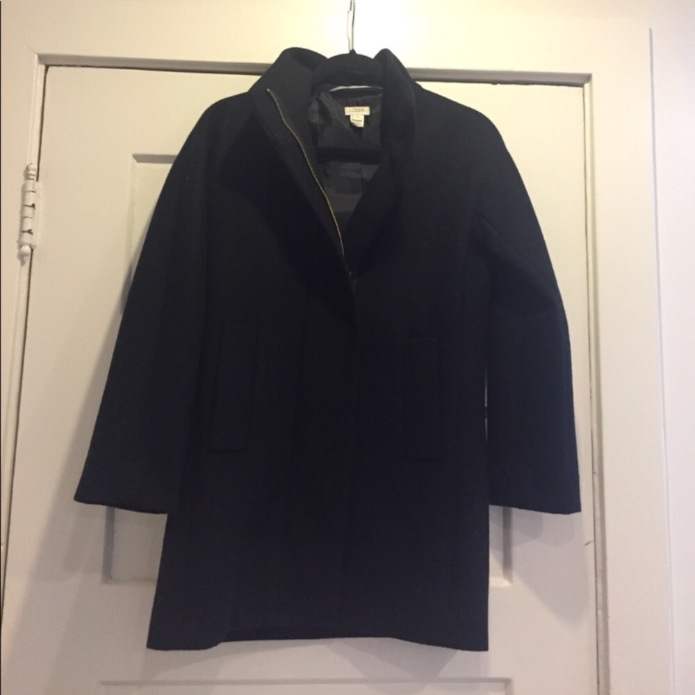 J crew black pea coat